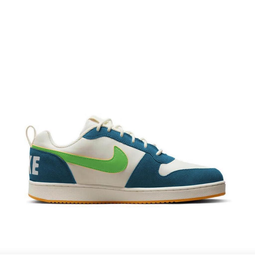 Nike Court Borough PRM Abrasion Resistant Slip Resistant Low top Skateboard Shoes Men's Blue Green 844881-100(Team1392-WOLF)