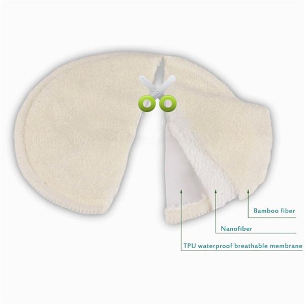 2pcs Soft Bamboo Fiber Washable Reusable Nursing Breast Pad Breastfeeding Absorbent Waterproof Stay Dry Cloth Pad