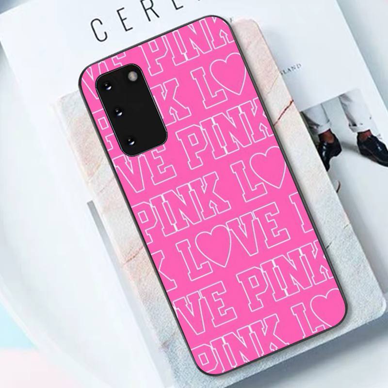 PINK LOVE PINK Phone Case for Samsung S10 21 20 9 8 Plus Lite S20 UlTRA 7edge