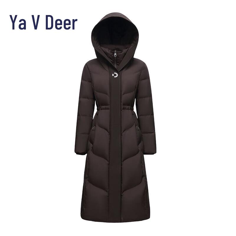 Yalu EW Women's Fashion Long Hooded Down Jacket