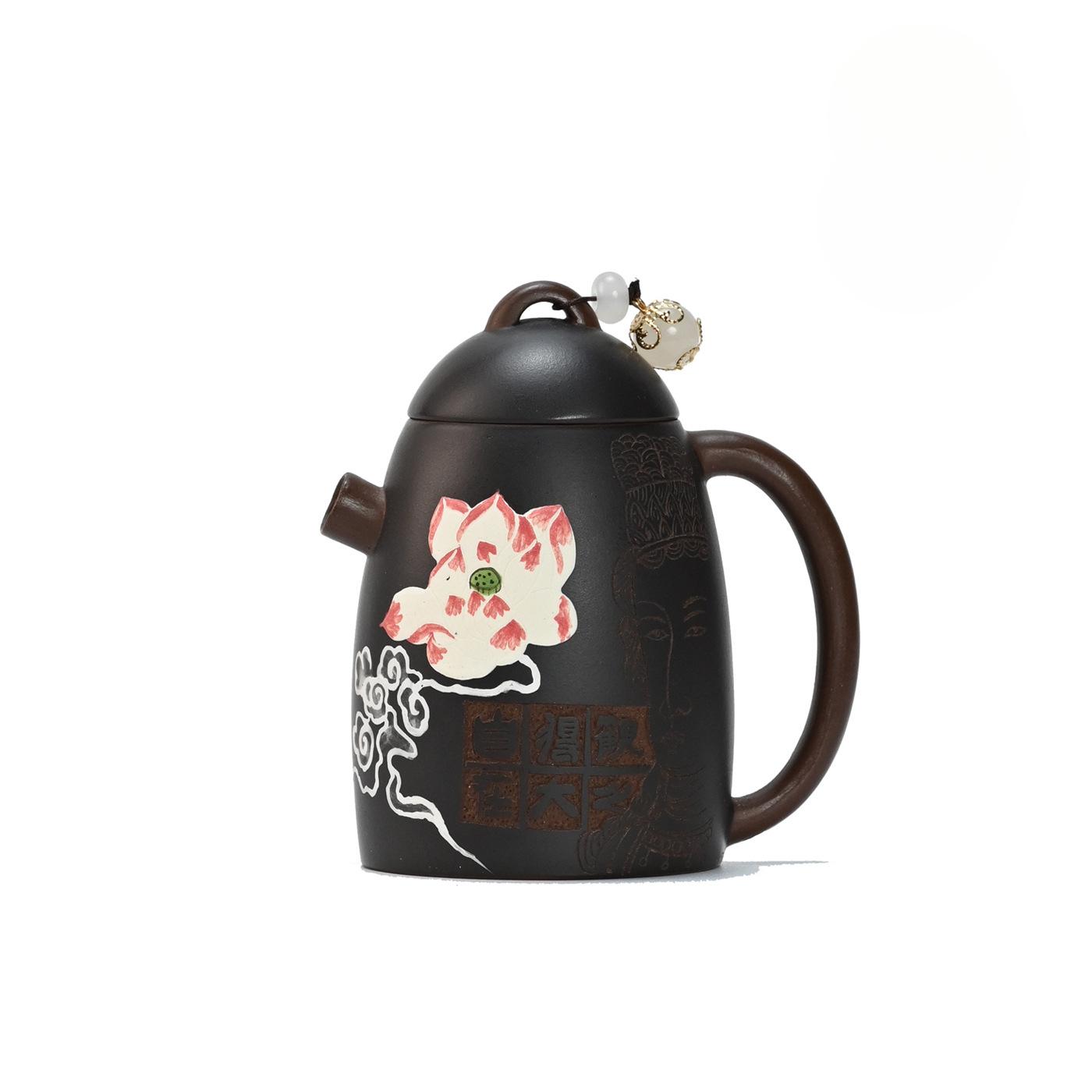 

110ml Yixing Purple Clay Teapots Handmade High Qin Quan Pot Raw Ore Purple Powder Slurry Mud Kettle With Strainer Zisha Tea Set