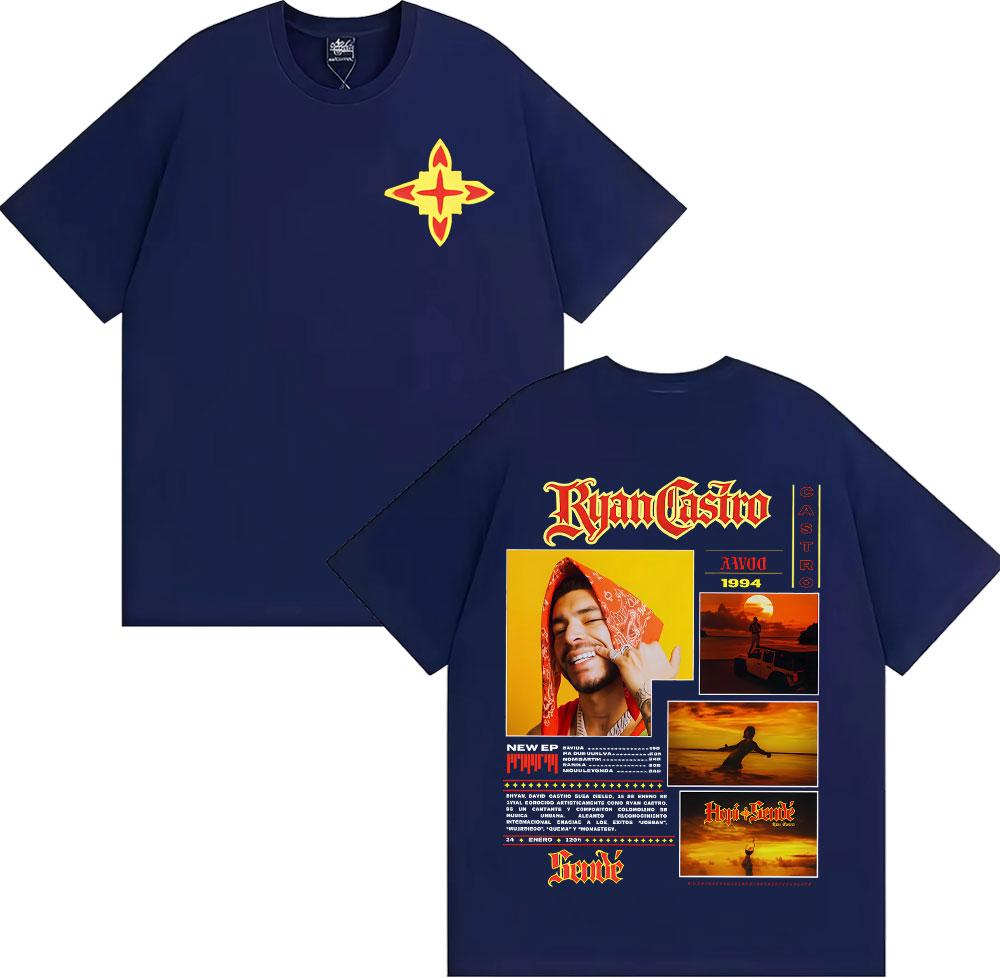Rapper Ryan Castro Sende Album Tour 2026 Graphic New Hot Sale Tshirt Unisex Women Fashion Oversized Tshirts Short Sleeve T Shirts