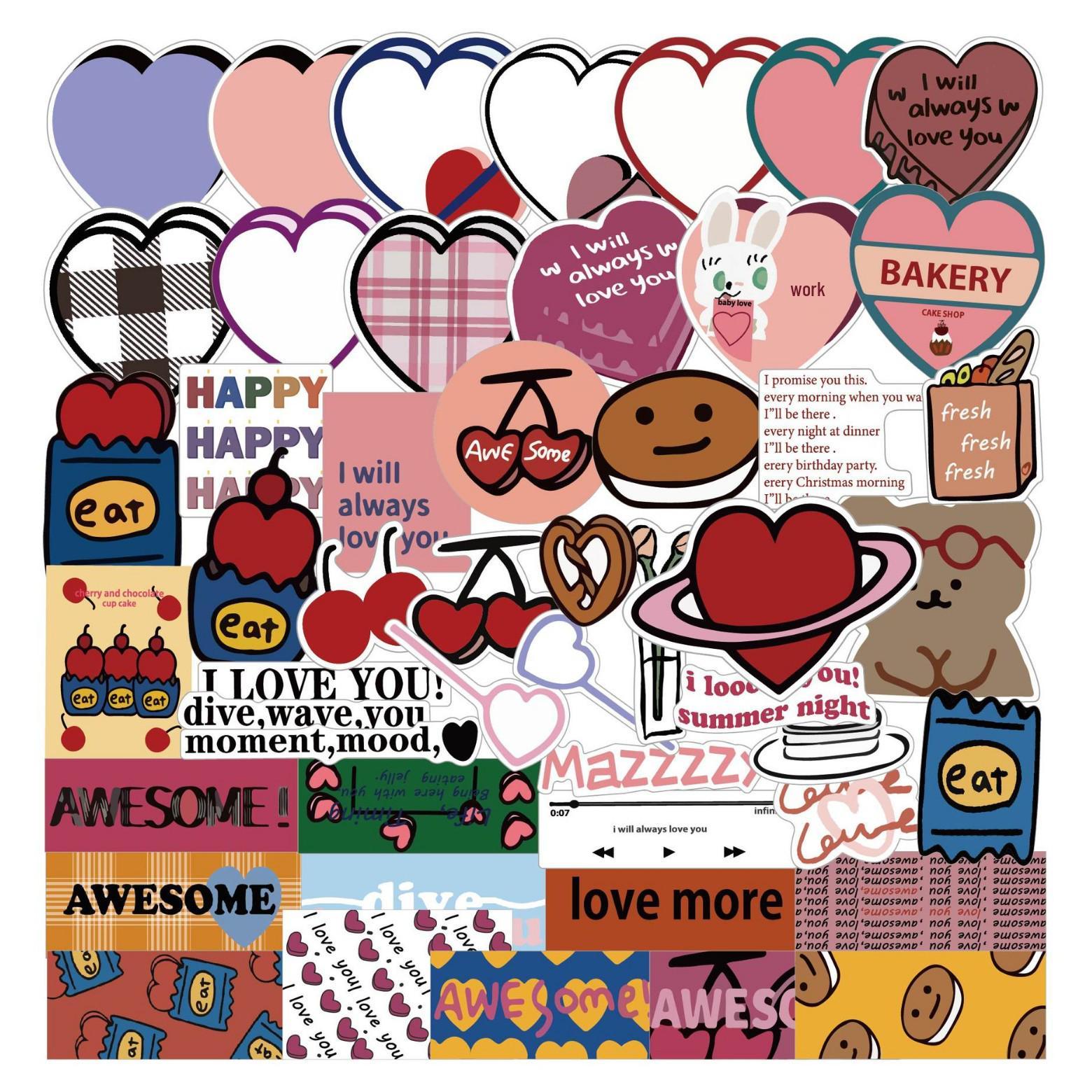 50 Mazzzzy Ouyang Nana Glossy Waterproof Cartoon Stickers for Suitcases 5-6.5 CM