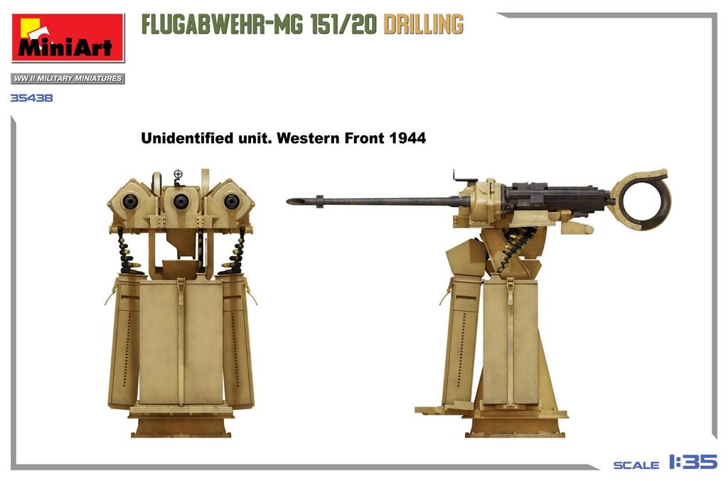 MiniArt German 2cm Triple Gun Drilling 1/35 WW.II Anti-Aircraft 151/20