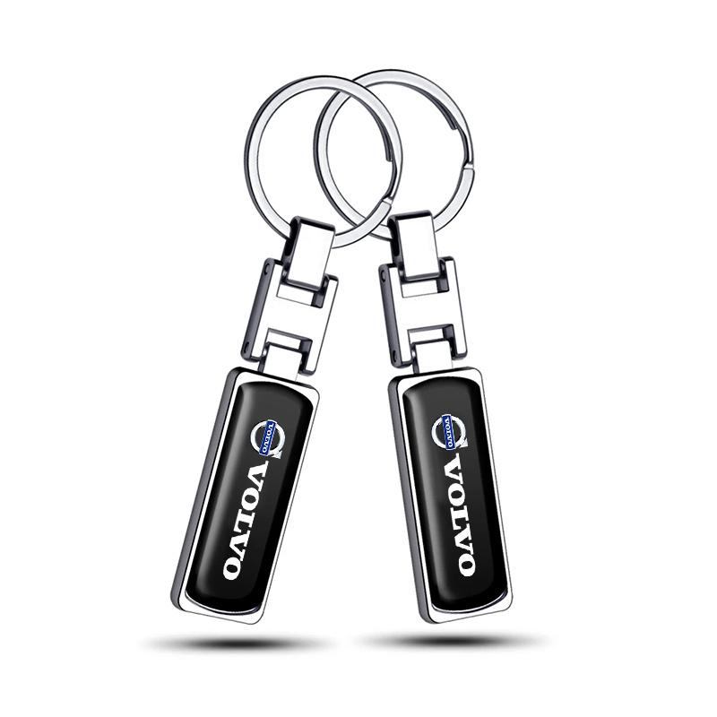 Volvo Car Alloy Keychain Rubber Pendant Keyring Accessories For V60 V40 XC90 XC40 S60 C30 V50 V70 AWD S90 Olestar S80 T6 Rdesign HD0