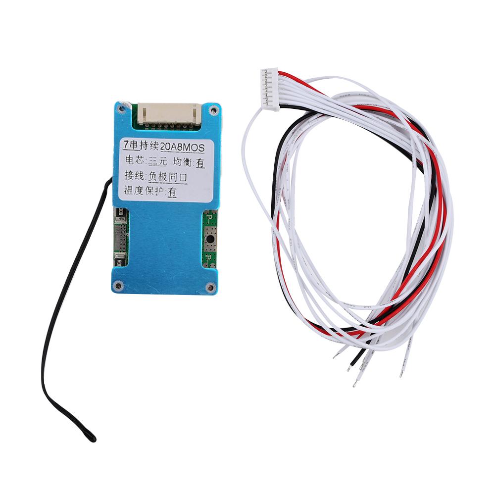 BMS 7S 24V 15A 20A 25A Li-ion Lmo Ternary Lithium 18650 Battery Charge Protection Board Balance And NTC Temperature Protect