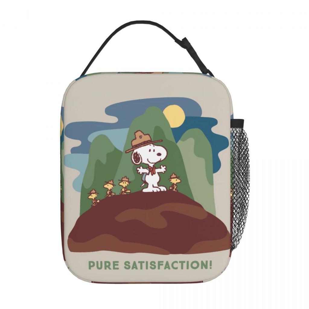 Snoopys Woodstock Doghouse Insulated Lunch Bags Portable Reusable Thermal Bag Lunch Box Tote Beach Outdoor Food Bag