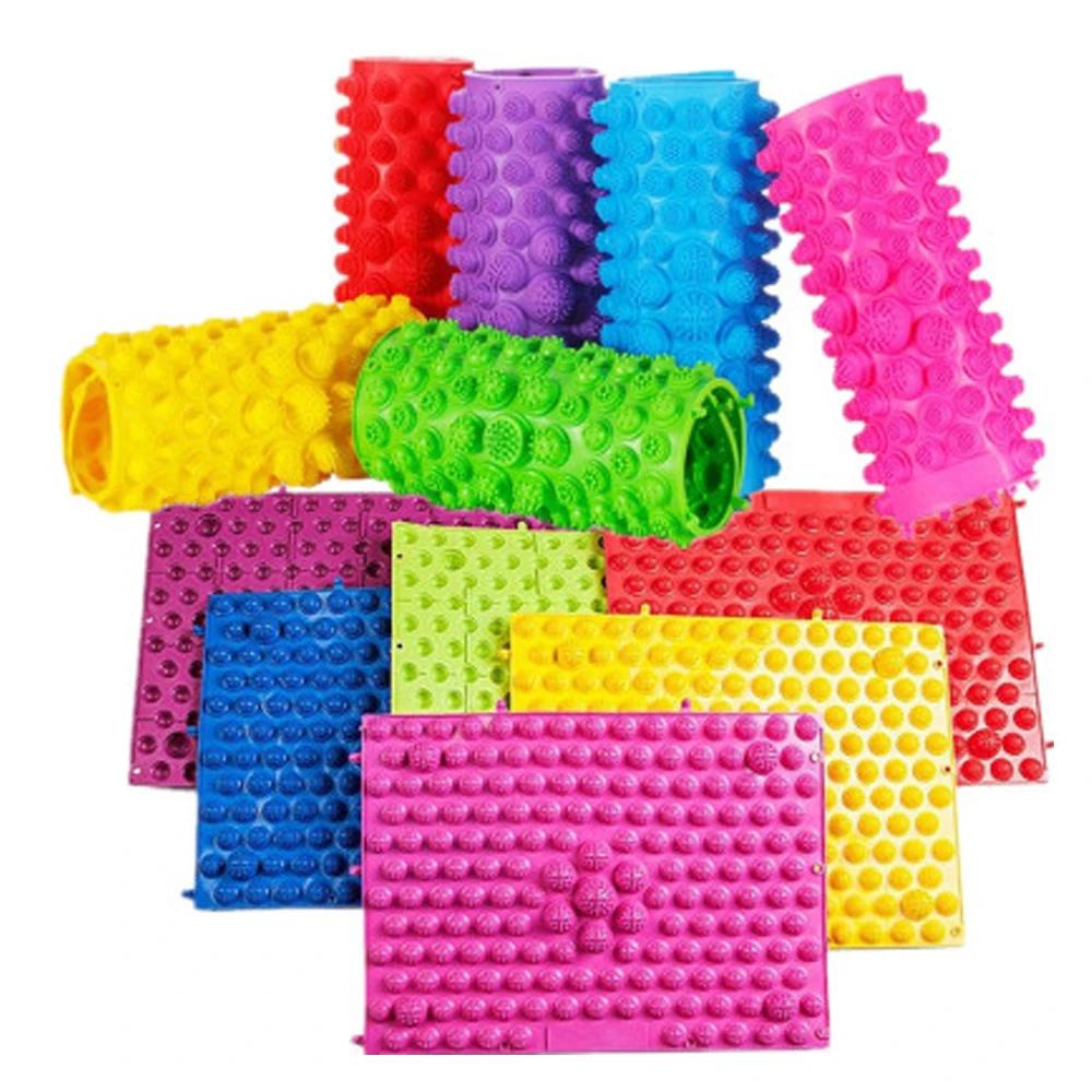 Pressure Game Fitness Toys Sensory Integration Toys Acupressure Therapy Foot Reflexology Play Floor Mat Walking Massage 6Pcs/Se