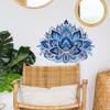Retro Blue and White Mandala Study, Living Room and Home Background Decorative Wall Stickers