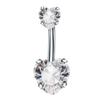 Heart Shape Belly Button Rings Crystal Silver Body Jewelry Navel Piercing  for Party Decoration