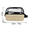 New Straw Fanny Bag Cosmetic Bag Belt Portable Transparent Large Capacity PVC Waterproof Storage