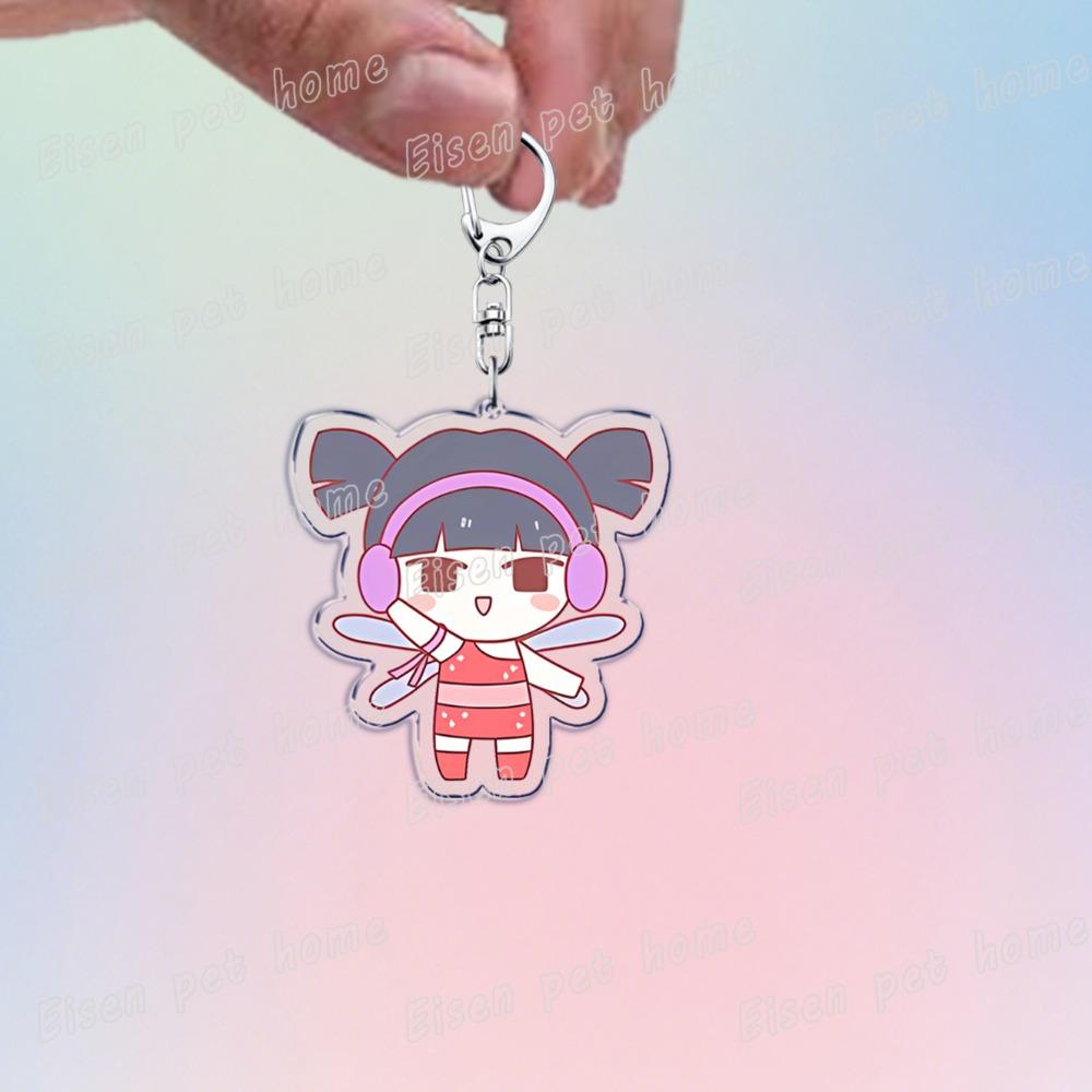 Cute Catoon Pixel Keychains for Women Bag Charm Fairy Stella Musa Tecna Magical Girl Fairies Keyrings Jewelry Friends Gifts