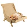 Sisal Cat Chair Wooden Cat Lounge Chair Pet-Friendly Multi-Functional Cat Scratcher Cat Scratch Chair for Playing Cat Supplies