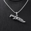 Men's Necklace Stainless Steel Dagger Skull Pendant Vintage Hip-hop Jewelry Copper Color Male Neck Chain Punk Jewelry