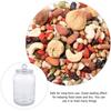 LEDMOMO 3L Glass Canister with Mason Jar Lid Kitchen Canister Food Storage Container Cylinder Bottle for Canned Grain Sugar Tea Coffee Transparent