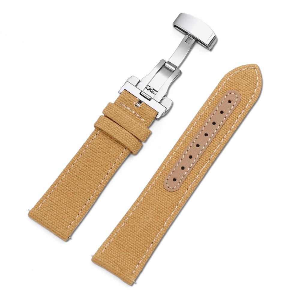 

Sailcloth Watch Strap 20mm 22mm for Omega for Seiko Business Nylon Butterfly Buckle Waterproof Men Women Quick Release Watchband 20mm