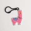 Adorable Alpaca Soft Rubber Keychain Pendant