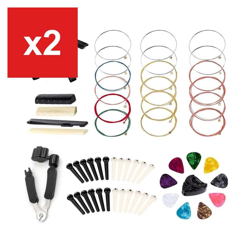Guitar Accessory Kit HNENCIER with Acoustic Guitar Strings, Picks, and 3-in-1 String Winder