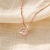 Luxury Female White Opal Stone Round Pendant Necklace Vintage Gold Silver Color Wedding  For Women