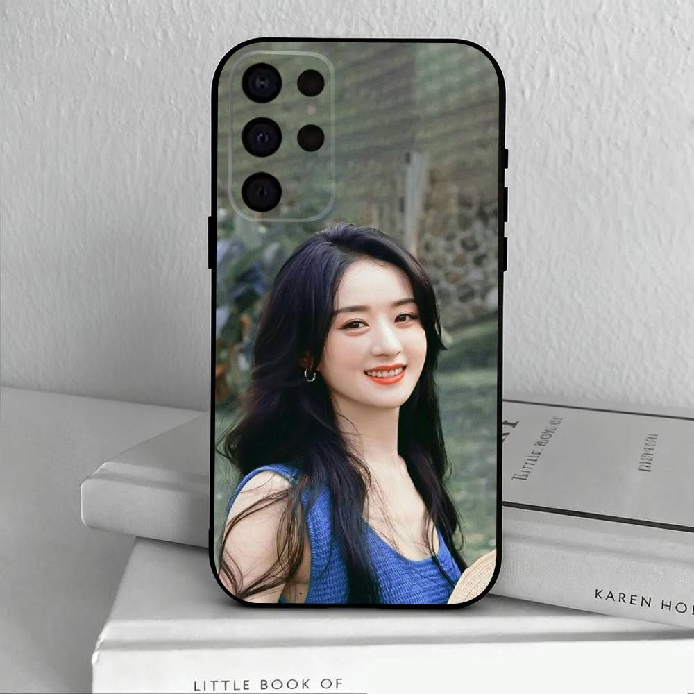 Orientalische Schönheits-Schauspielerin Zhao Liying Handyhülle Für Samsung S25,S24,S21,S22,S23,S30,Ultra,S20,Plus,Andere Weiche Schwarze Hülle