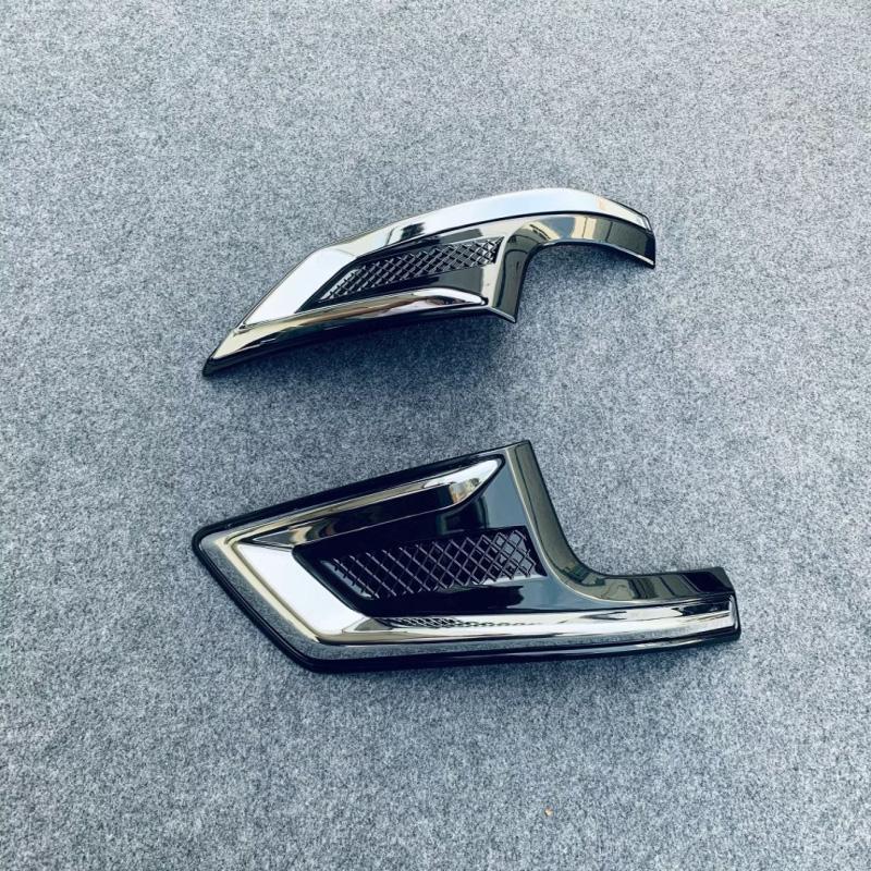 For Nissan SERENA C28  2024 ABS chrome Front bumper air intake spoiler decorative frame front fog light lamp cover sticker