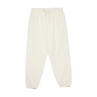 Série Estilo de Vida Esportivo Cor Sólida Quente Casual Cordões Calças de Moletom Tricotadas Unissex Calças de Moletom Marfim 539758-97