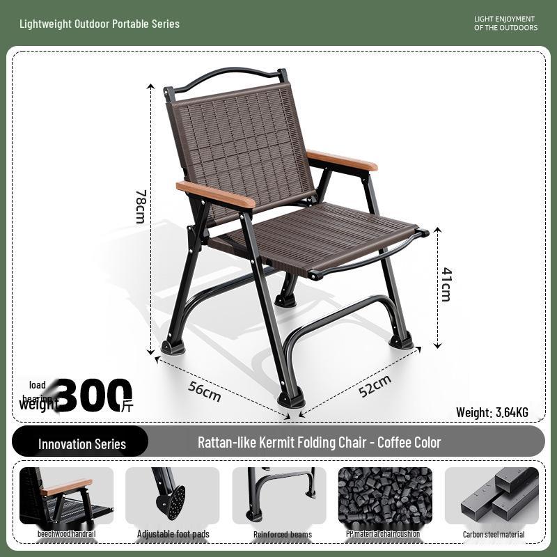 Portable Foldable Camping Table & Chair Set - Lightweight Roll-up Design for Outdoor Picnics and Camping