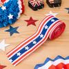 Independence Classic Day Celebration Decor American Fabric Ribbons In Red White And Hues Blue