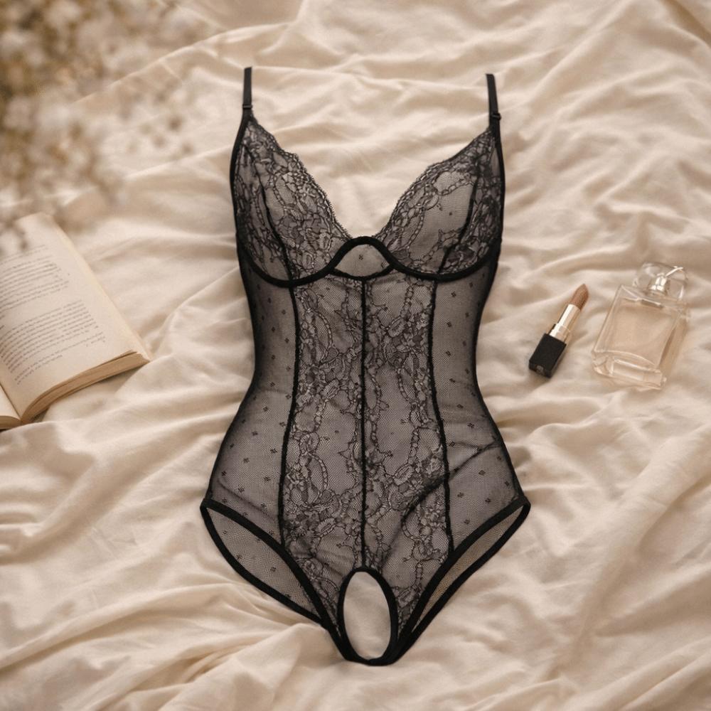 Lace Design Women  Lace Bodysuit Thin Strap Lace Lingerie Sweet Sleepwear  Elegant Occasions