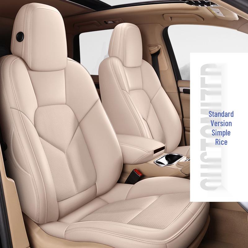 Full Coverage Genuine Leather Seat Cushion for BMW 5 Series and Porsche Cayenne