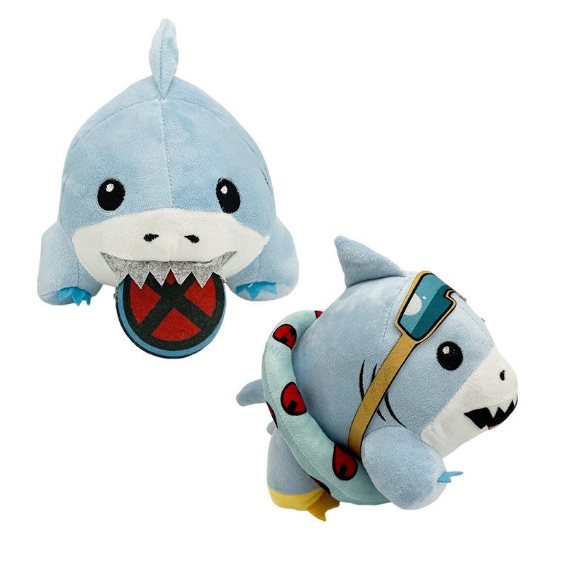 

New Jeff The Land Shark 8-Inch Plush Plush Toy світло-сірого кольору