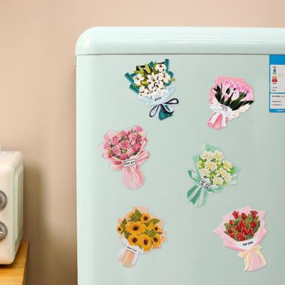 Kühlschrankmagnet mit Blumenstrauß, leicht, kreativ, schön, dekorativ, Kühlschrankmagnet, Whiteboard