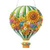 Flower Hot Air Balloon Theme 2D Flat DIY Rhinestone Diamond Art Window Pendants Diamond Art Pendant DIY Home Decor Hanging Charm