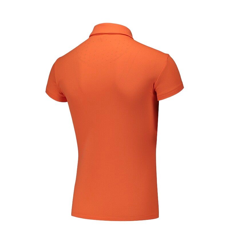 Adidas Simple Solid Color Comfortable Breathable Short Sleeve Polo Shirt Women tops Orange CW0868
