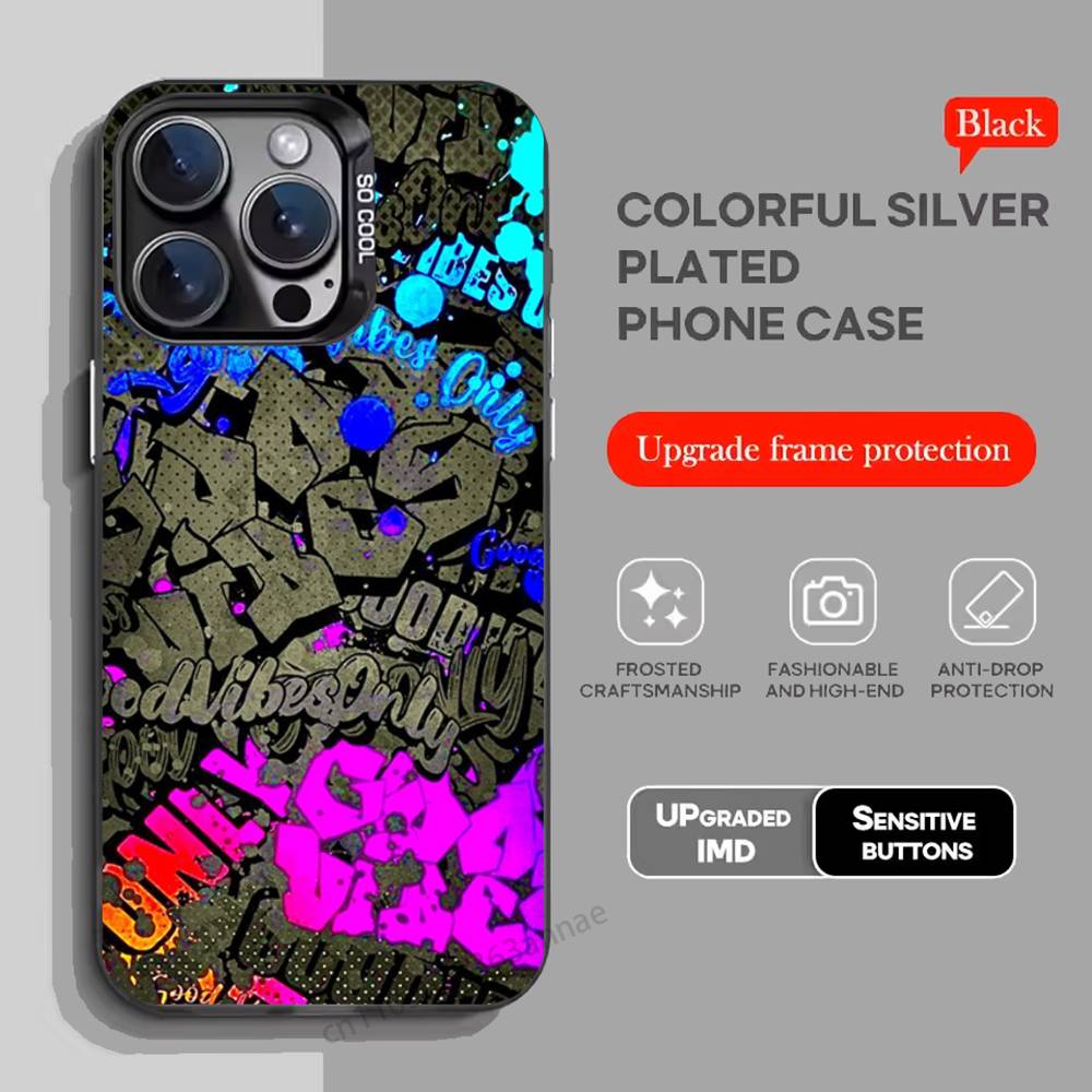 Graffiti Phone Case for iPhone 15 16 Pro Max  Air SE 11 13 Pro 14 Plus 12 11Pro 15Pro Max 16e Cover