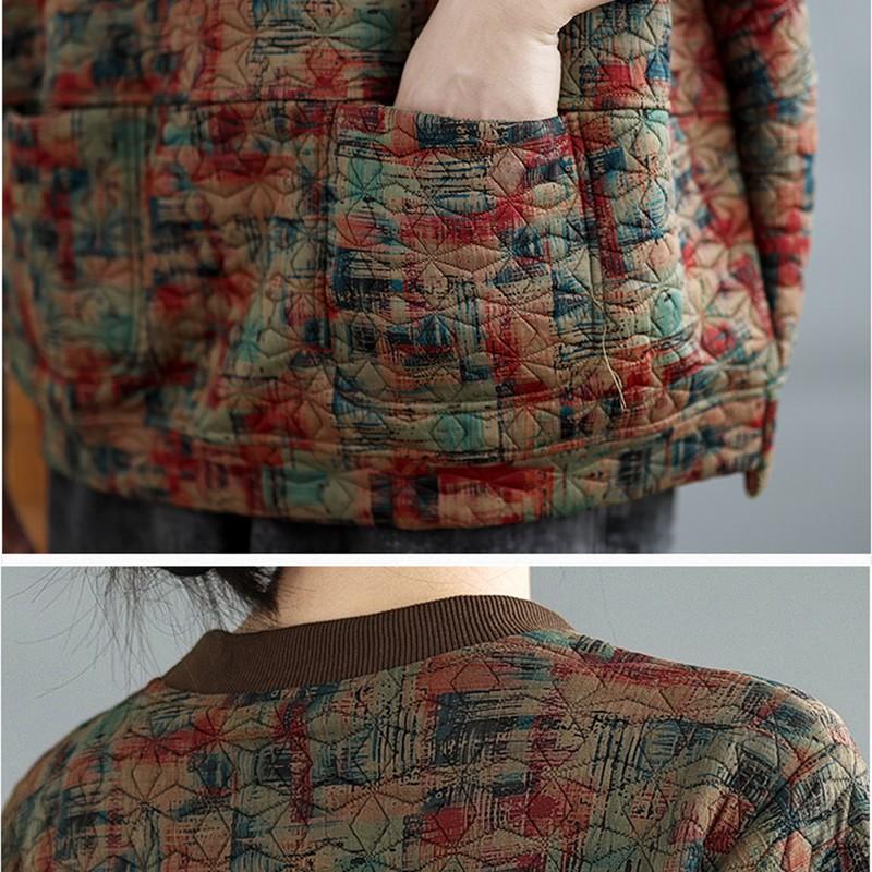 Women Long Sleeve Casual Pullovers Arrival Autumn Vintage Style O-neck Print Loose Female Thick Warm Sweatshirts