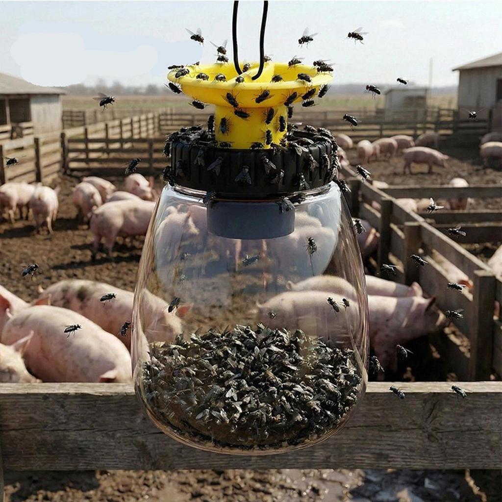 Fruit Fly Trap Reusable Hangable Trap Jar Fly Control Catcher for Orchard Garden Stable Farm Ranch Outside Barn Yard