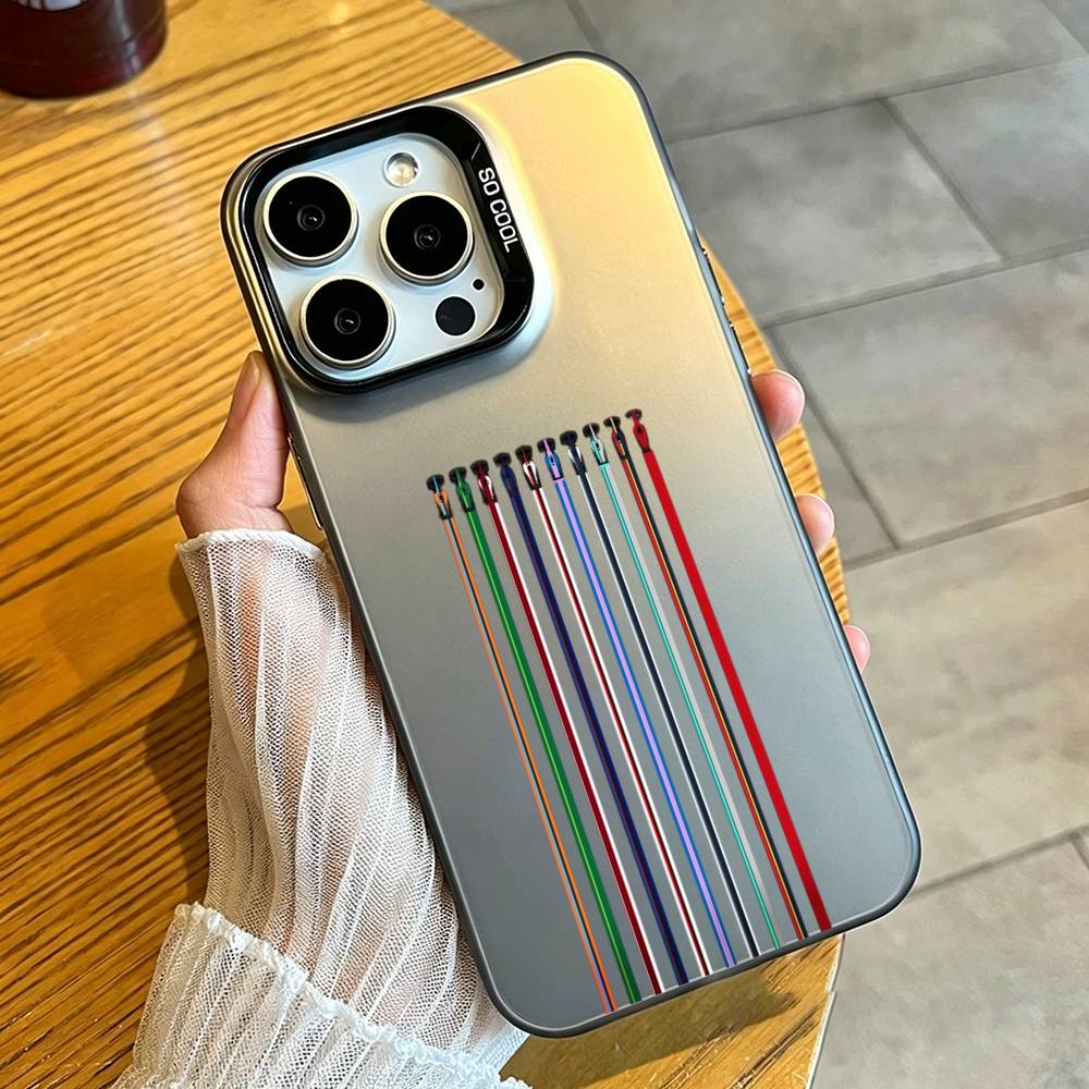 M-Minimalist Circuit Phone Case For iPhone 17,16,15,14,13,12,11 Plus,Pro Max,XS,Colorful Silver White Cover iPhone11PROMAX