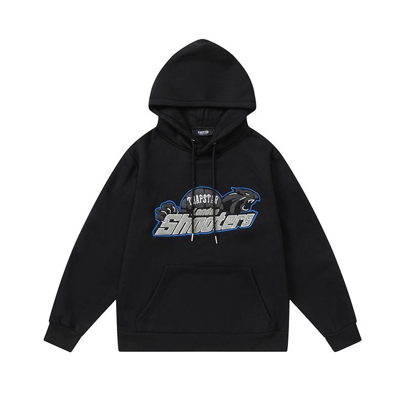 Mens Gradient Letter Tiger Head Embroidered Hoodie Jogger Set Streetwear Winter Outfit