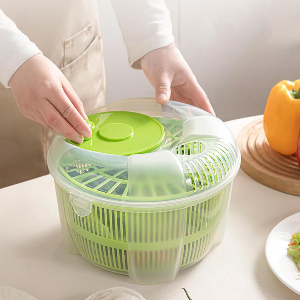 Salad Spinner Easy Clean Dining Room Reusable Serving Multipurpose Vegetable Dryer for Herb Greens Fruits Washing Draining
