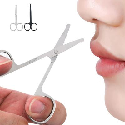 1PCS Rounded Tip Nose Hair Scissors, Stainless Steel Nose Trimmer, Facial Hair Scissors for Trimming Small Details Facial Hair