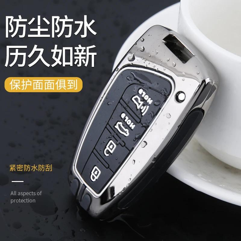 Car Key Case Cover for Hyundai Grand Santa Fe 3 DM Ix45 Ix35 Genesis DH Grandeur Azera HG Equus 2013 - 2016 Accessories