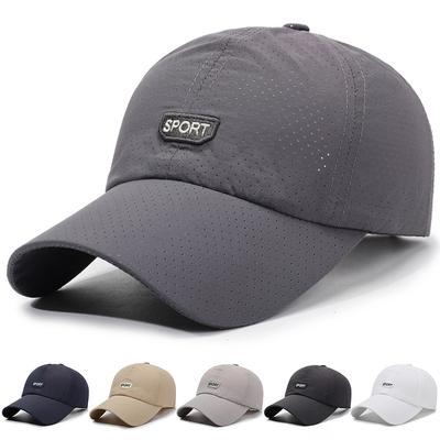 Sommer Herren Outdoor Schnelltrocknende Kappe Sport Atmungsaktives Mesh Sonnenschutz Angelkappe Baseballkappe