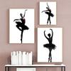 Modern Black White Ballet Dancer Canvas Painting Posters and Prints Wall Art Pictures for Living Room Home Decoration Gifts