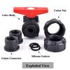 Plastic Double Way Ball Valve 50mm Water Pipe Fittings T-type PE Pipe Faucet Diverter  Lawn