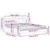 VidaXL Bed with Mattress, Upholstered Bed with Headboard Cushion, Double Bed, Adult Bed, Bedroom Furniture 3208806
