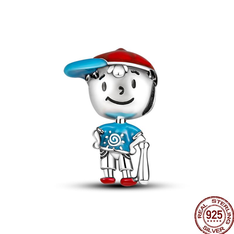 Copper Character Series Sports Cute Boys And Girls Charm Beads Suitable For 3Mm Original Bracelet Diy Jewelry