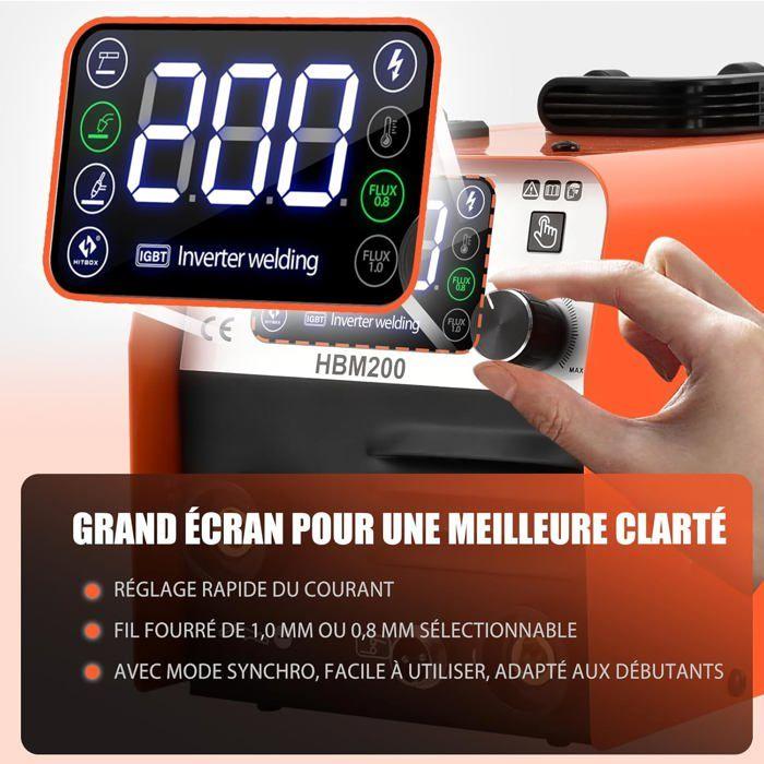 Poste à souder 3 en 1 - HBM200 - MIG/MMA/LIFT TIG - 140 A - Compact portable 230 V