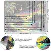 Lifeella Blacklight Landscape Tapestry, Glow in the dark UV Reactive Beach Lake Wall Decor, Aesthetic Palm Tree Art for Bedroom Living Room, 36x48