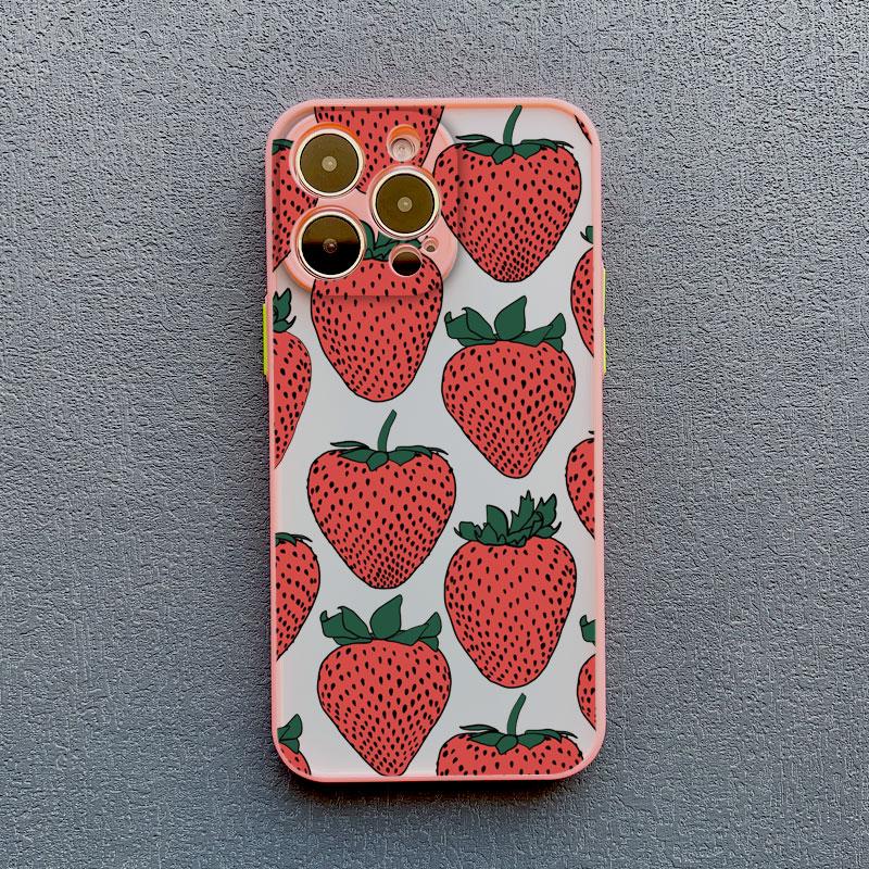 Color Fruits Banana Strawberry Phone Case For iPhone 14 13 12 11 Pro Max Mini 15 Pus Pro Max X XS XR 7 8 Plus Shockproof Covers